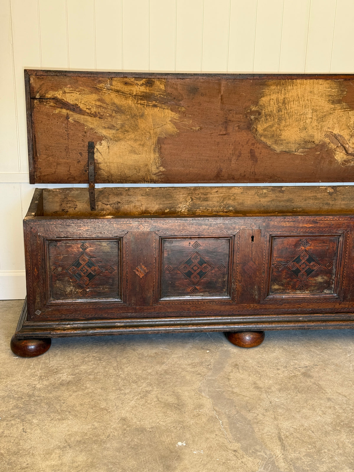 Long 17th Century Italian Walnut Chest