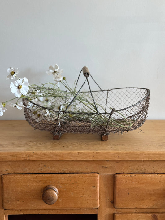 XL Antique French Oyster Basket
