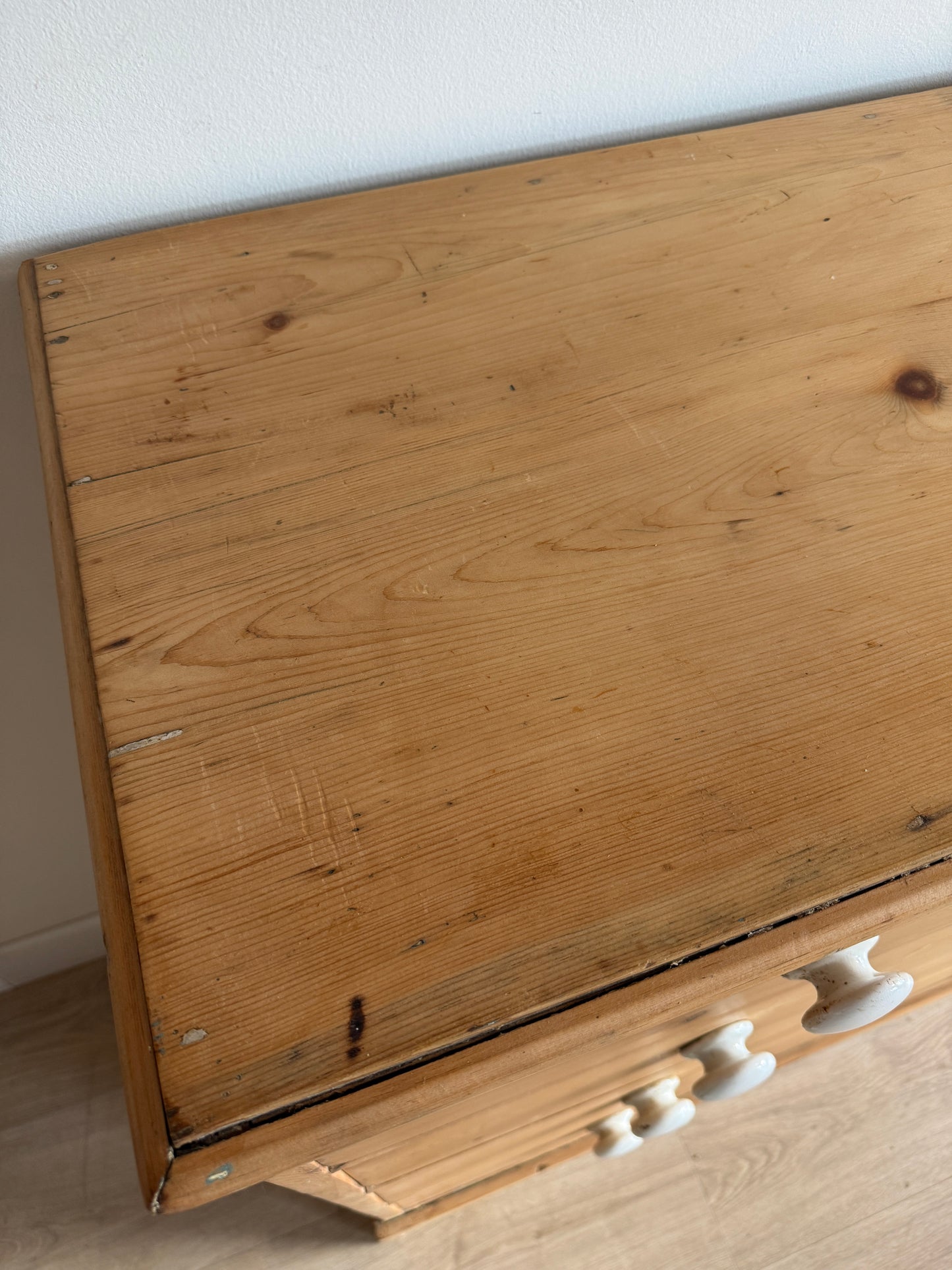 Antique English Pine Dresser/Chest of Drawers