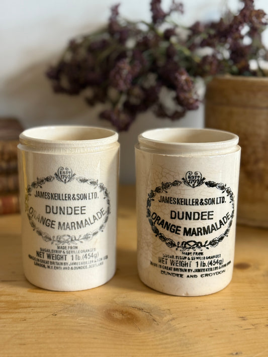 Antique English Dundee Jars, medium