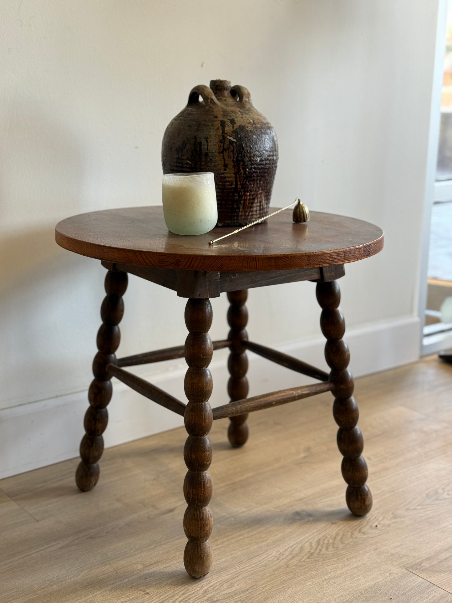 Antique French Bobbin Table