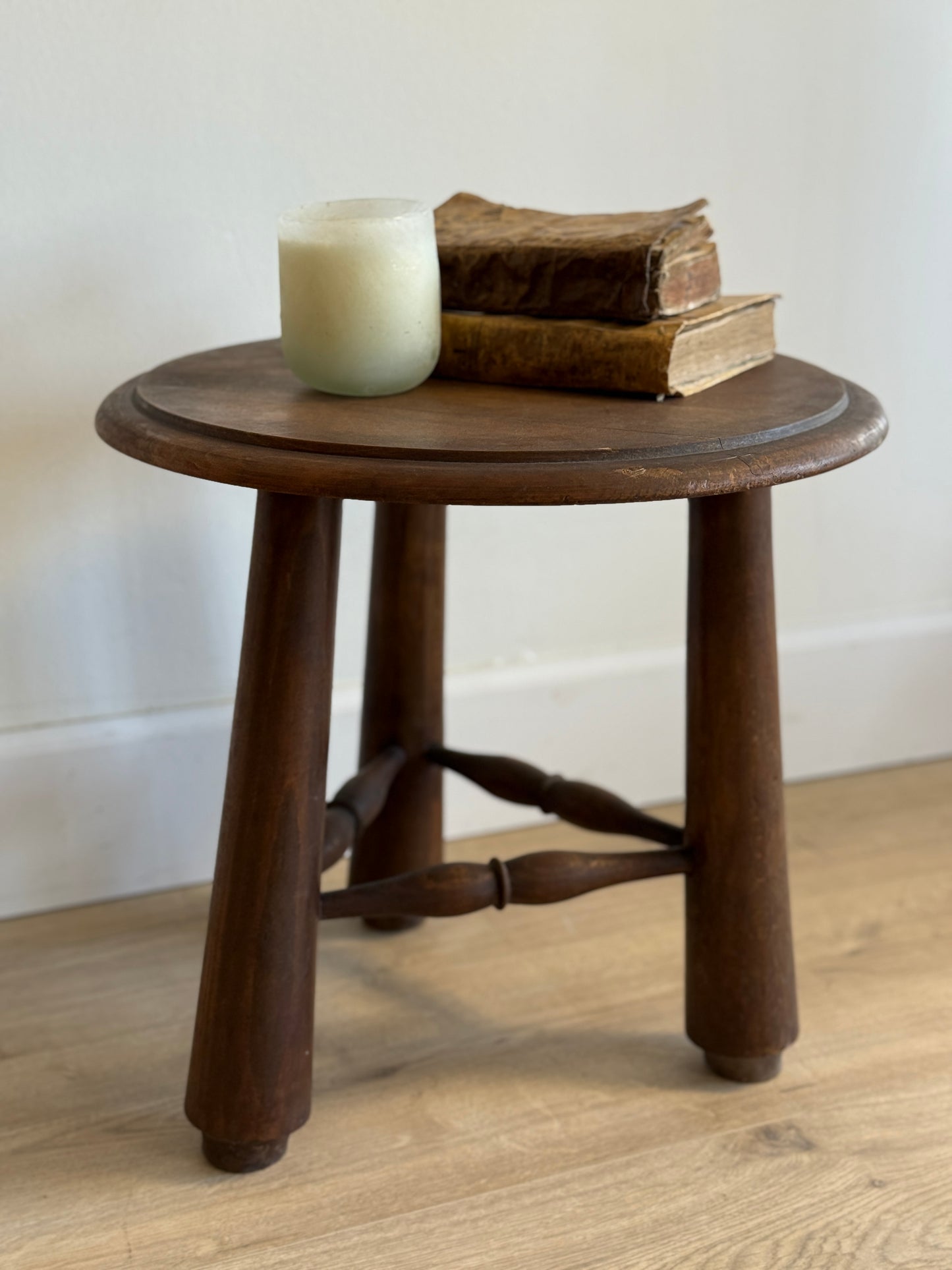 Vintage French Stool/Side Table (c.1950)