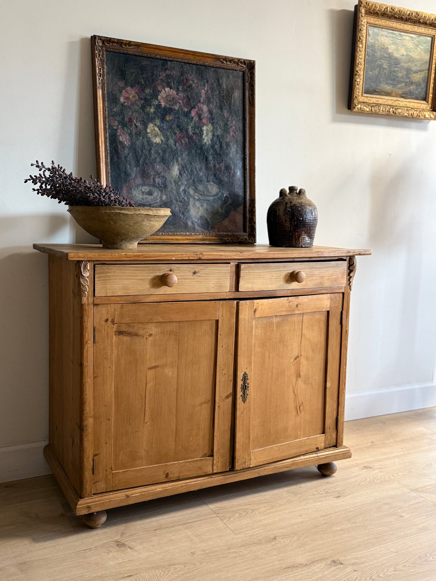 Antique English Pine Sideboard