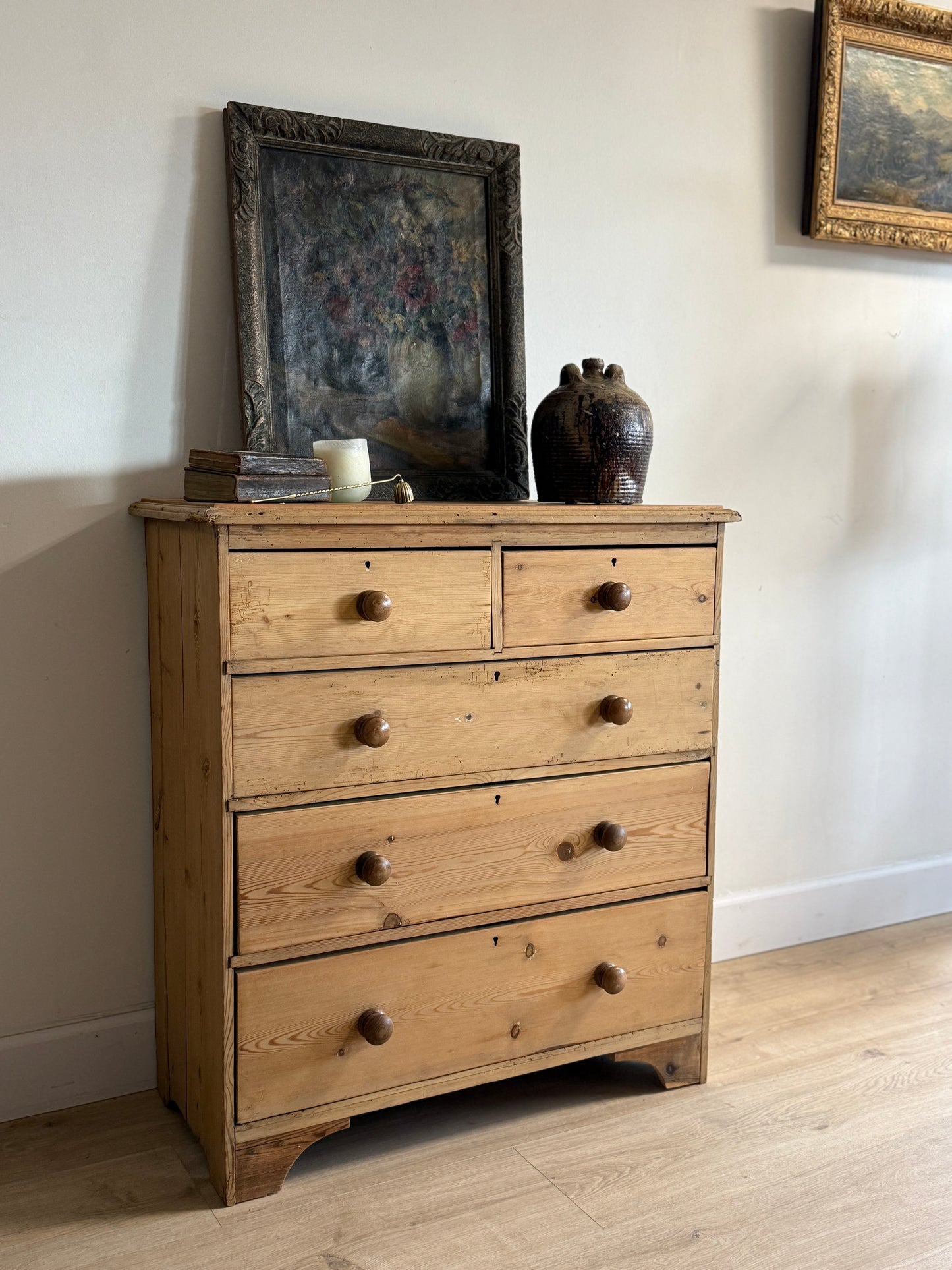 Antique English Pine Dresser/Chest of Drawers