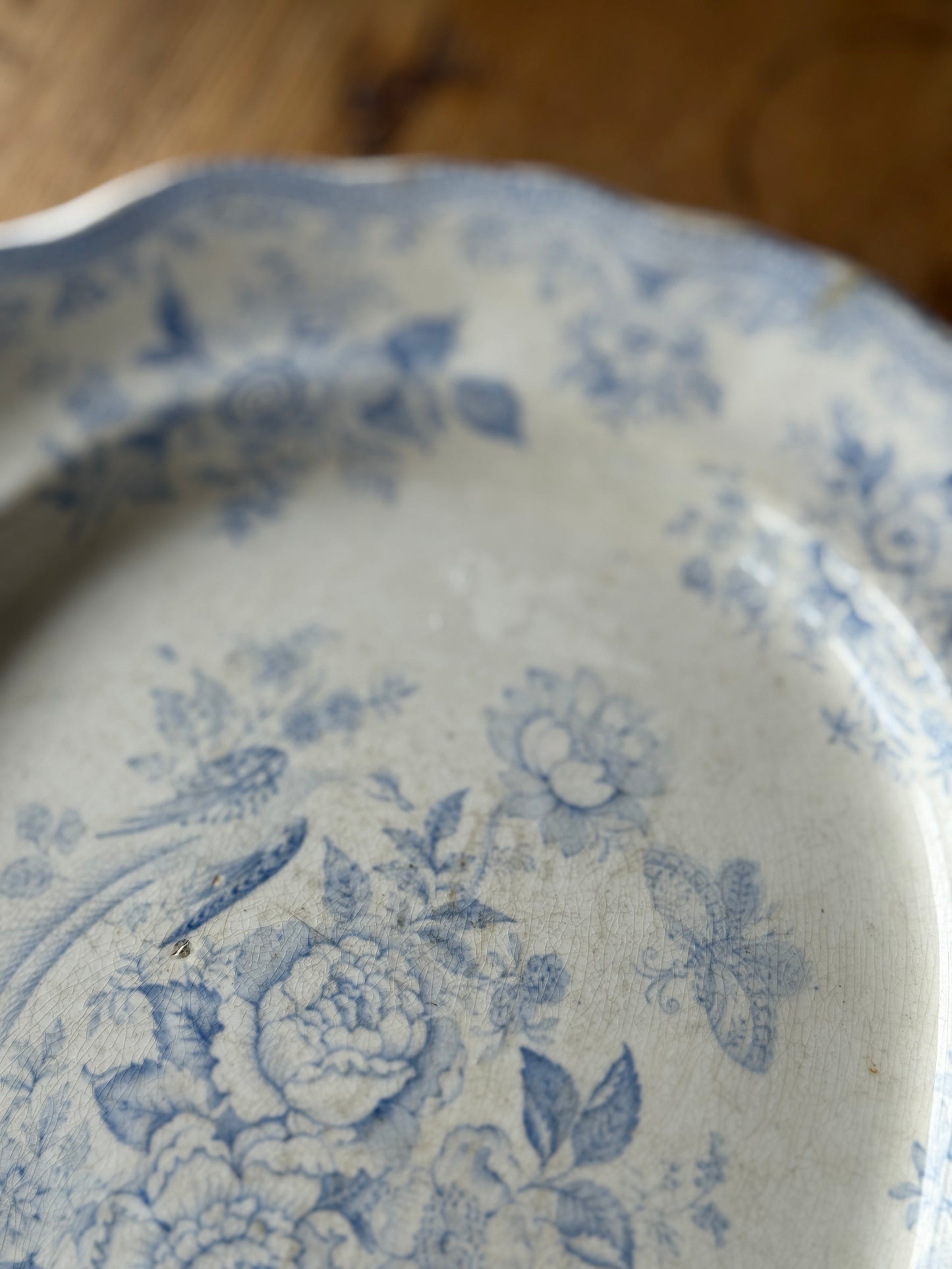 XL Antique Asiatic Peasant Ironstone Serving Platters