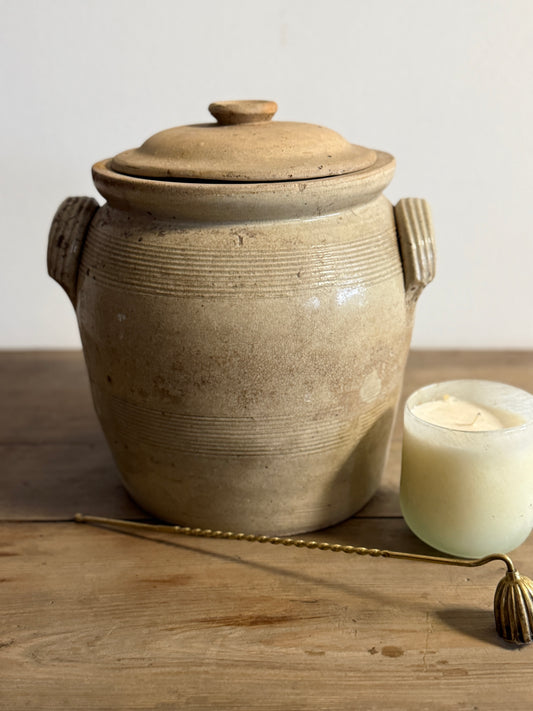 Antique French Lidded Confit Pot