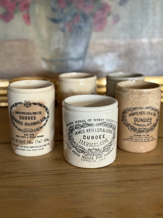 Antique English Dundee Jars, medium