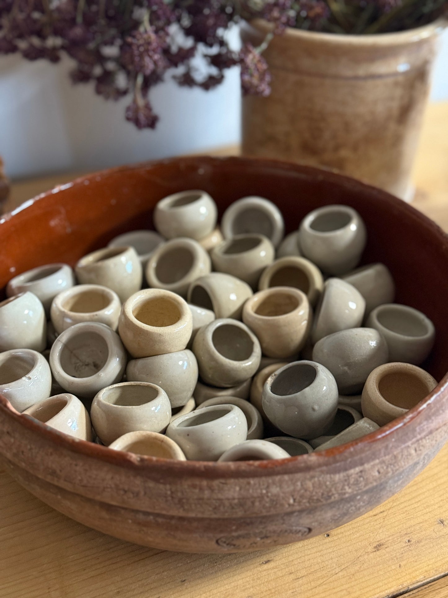 Antique French Escargot Pots, Set of Four