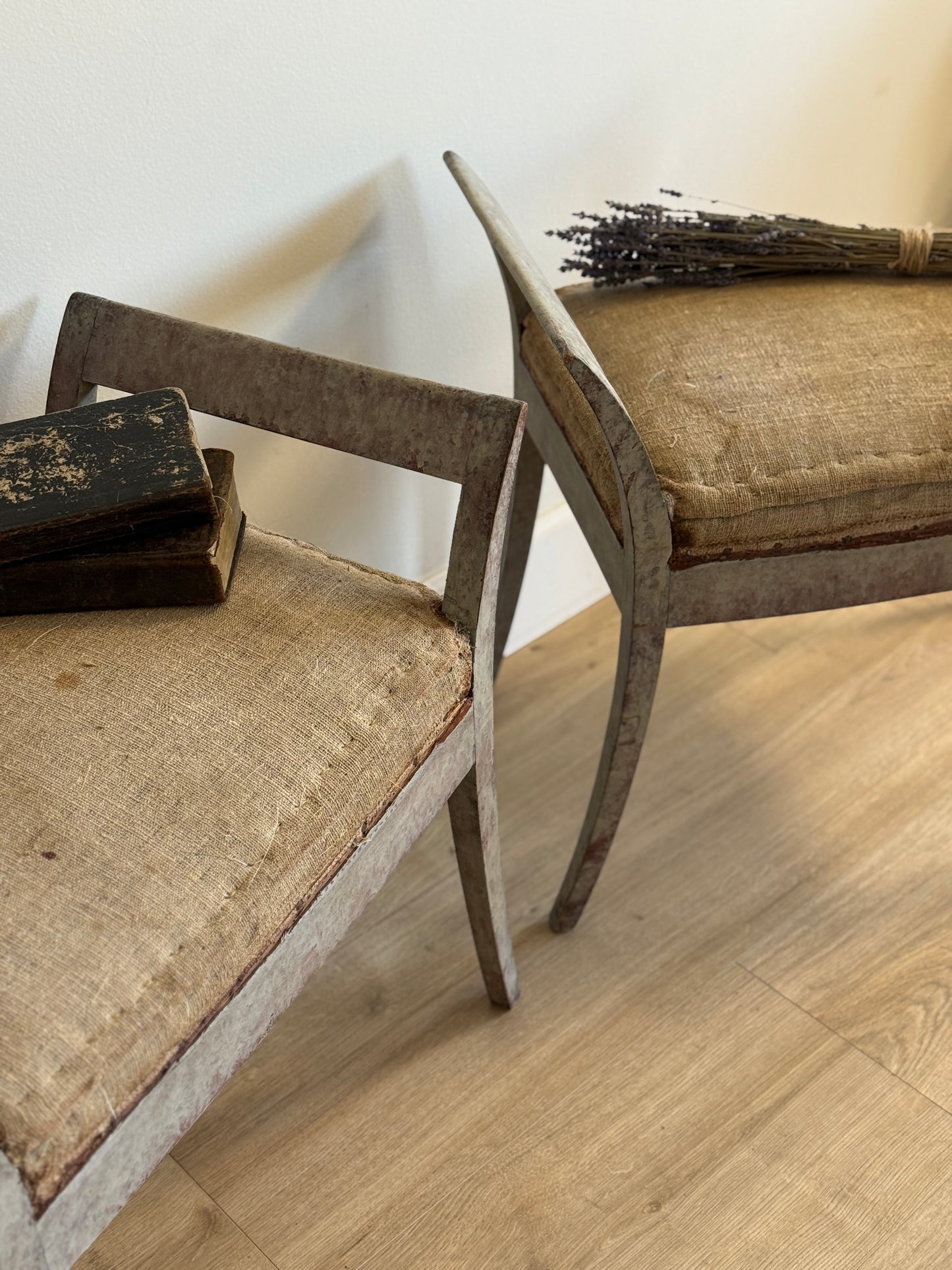 Pair of Swedish Stools/Benches (Tabourets), c.1850