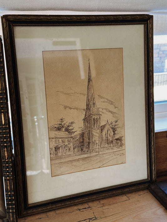 Original Antique Sketch, ca. 1890