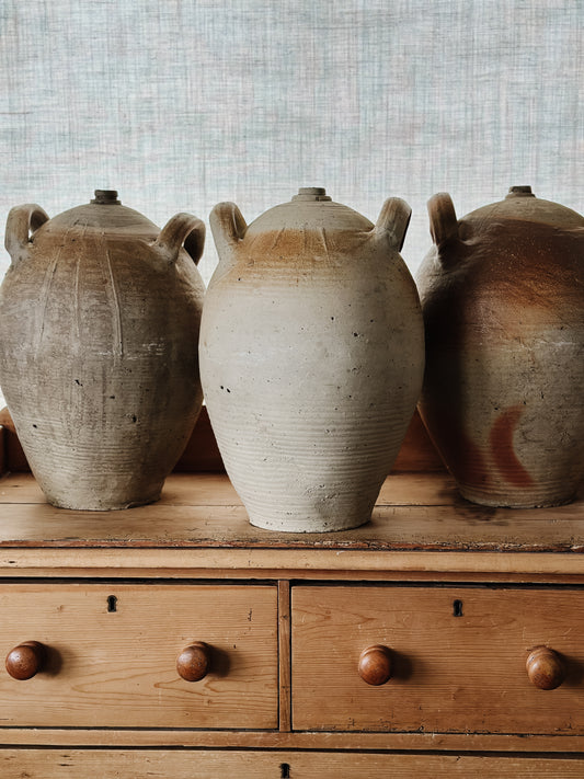 Extra Large Antique French Earthenware Jugs