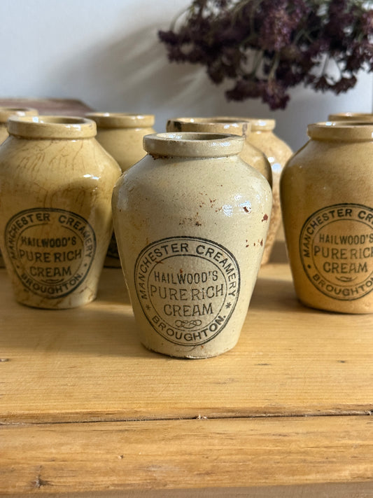 Antique English Cream Jars, small