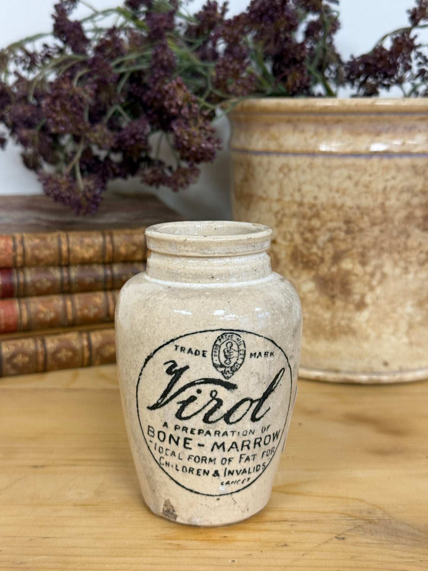 Antique English Virol Jar (medium)