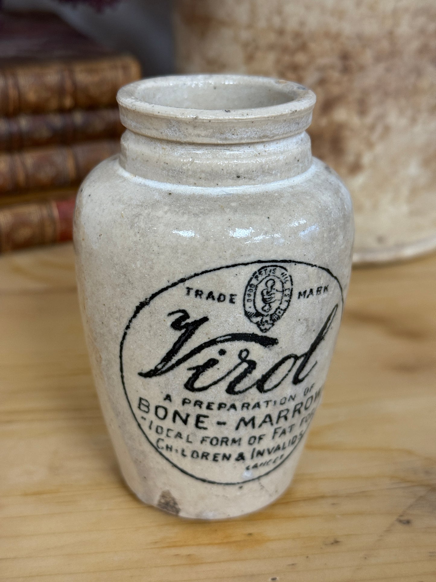 Antique English Virol Jar (medium)