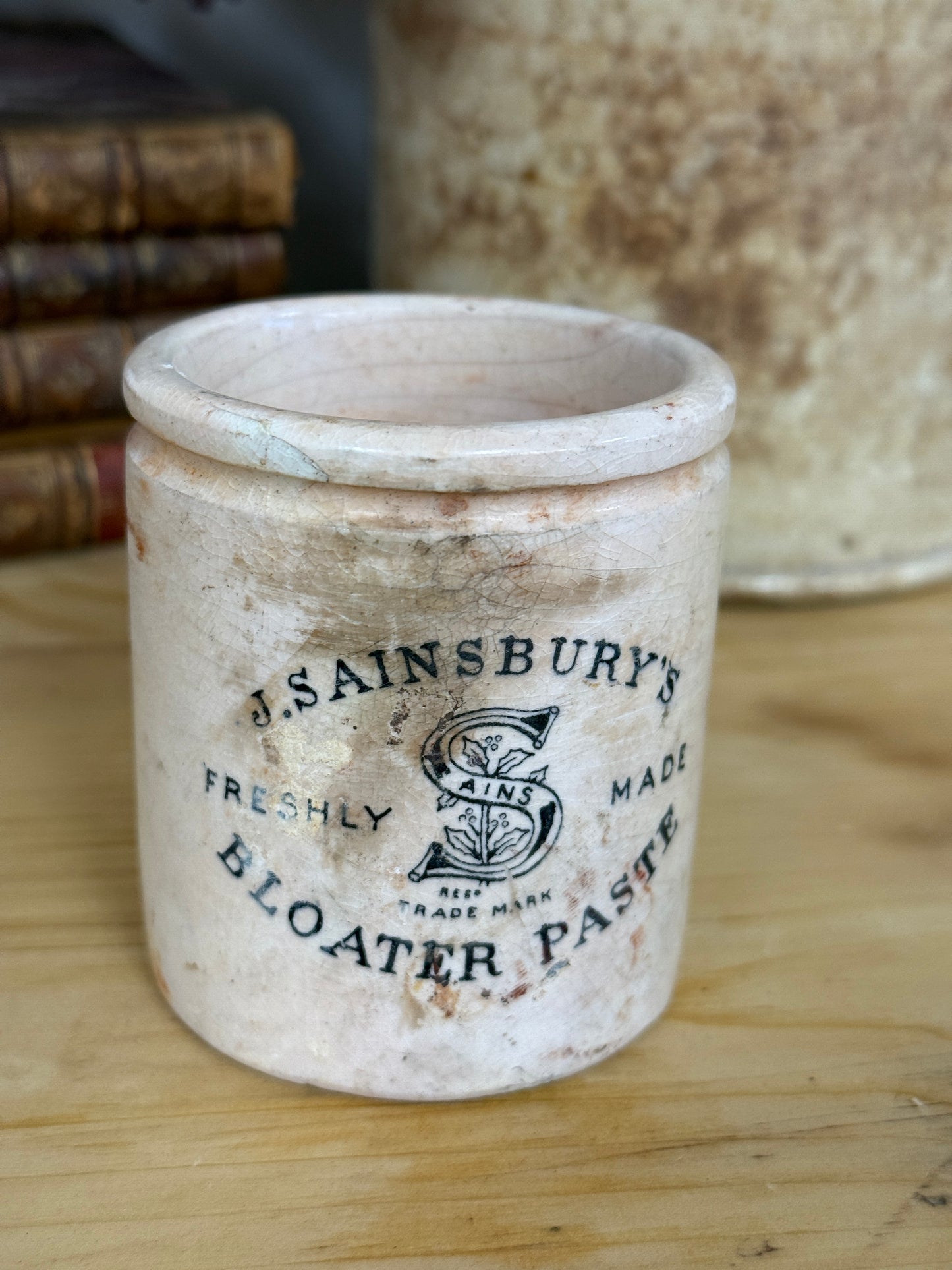 Antique English Bloater Paste Jar (large)