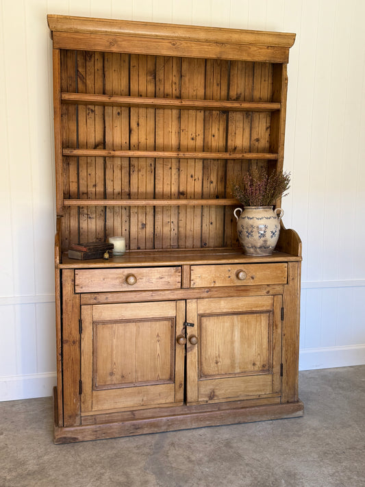 Antique Irish Pine Dresser/Hutch