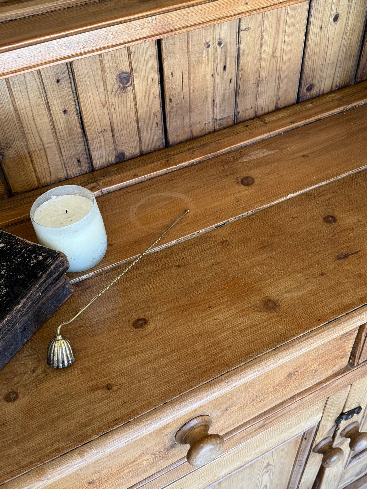 Antique Irish Pine Dresser/Hutch