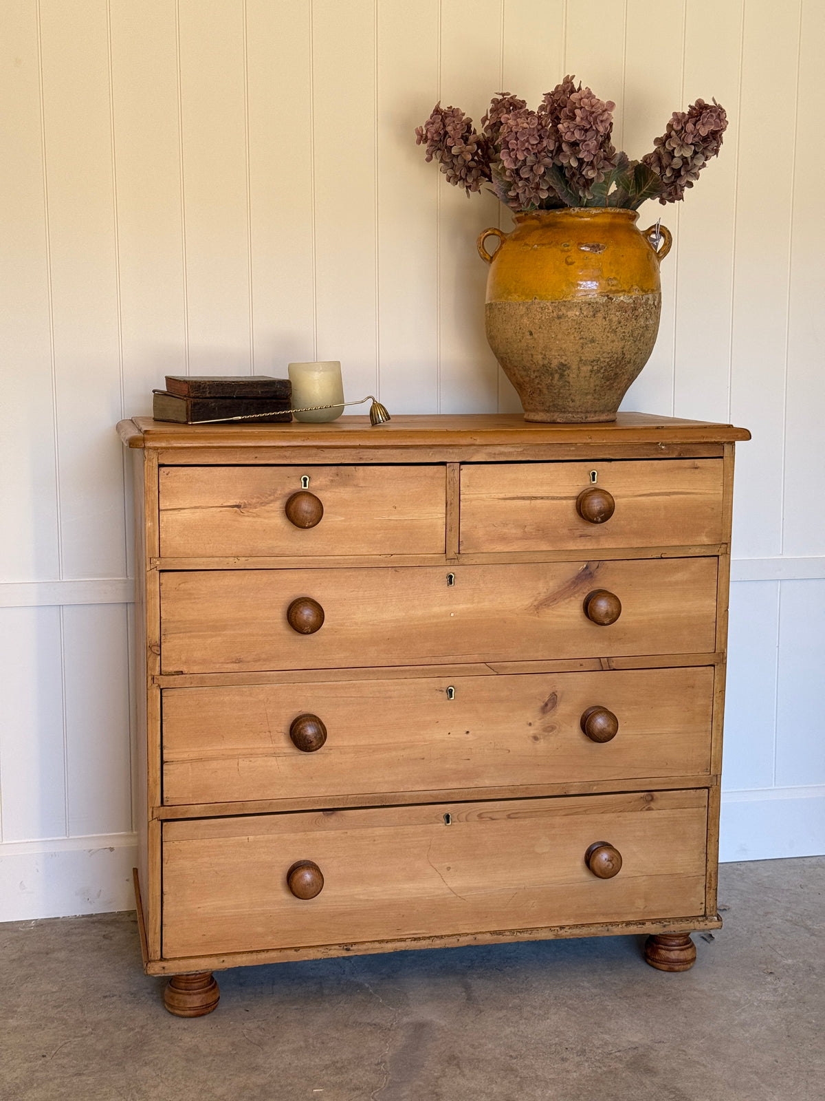 Antique English Pine Chest of Drawers