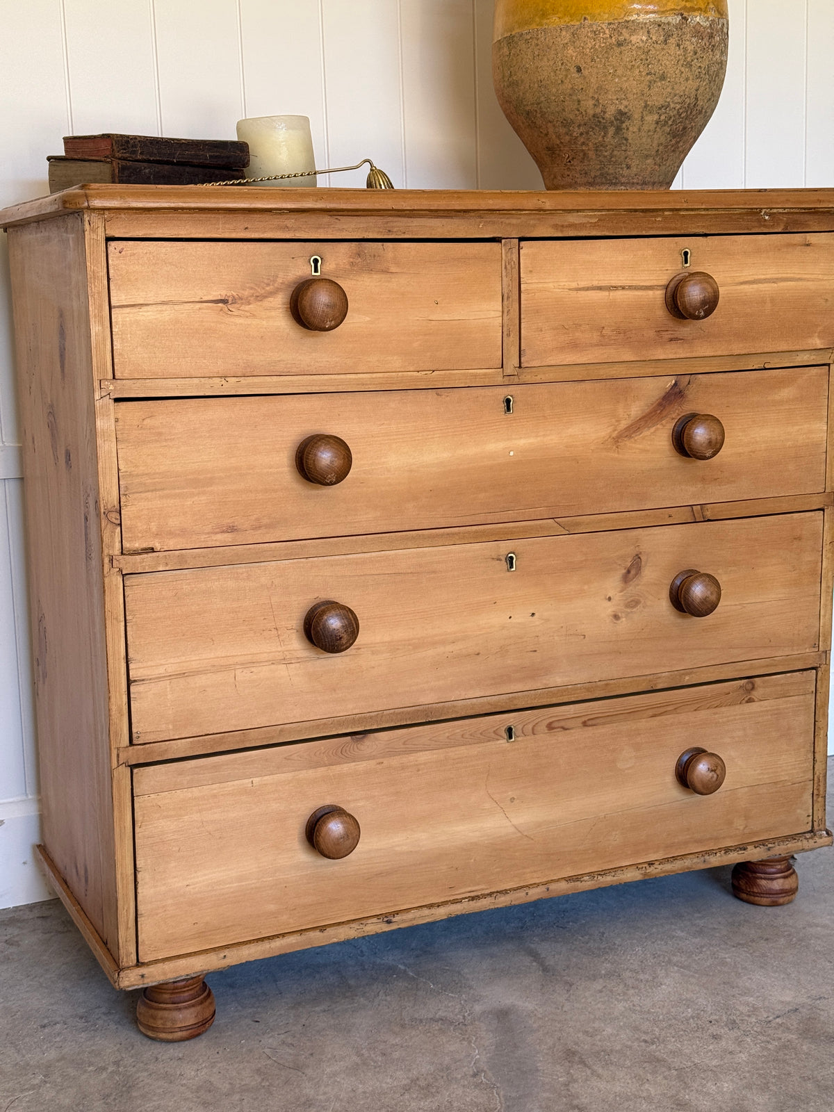 Antique English Pine Chest of Drawers