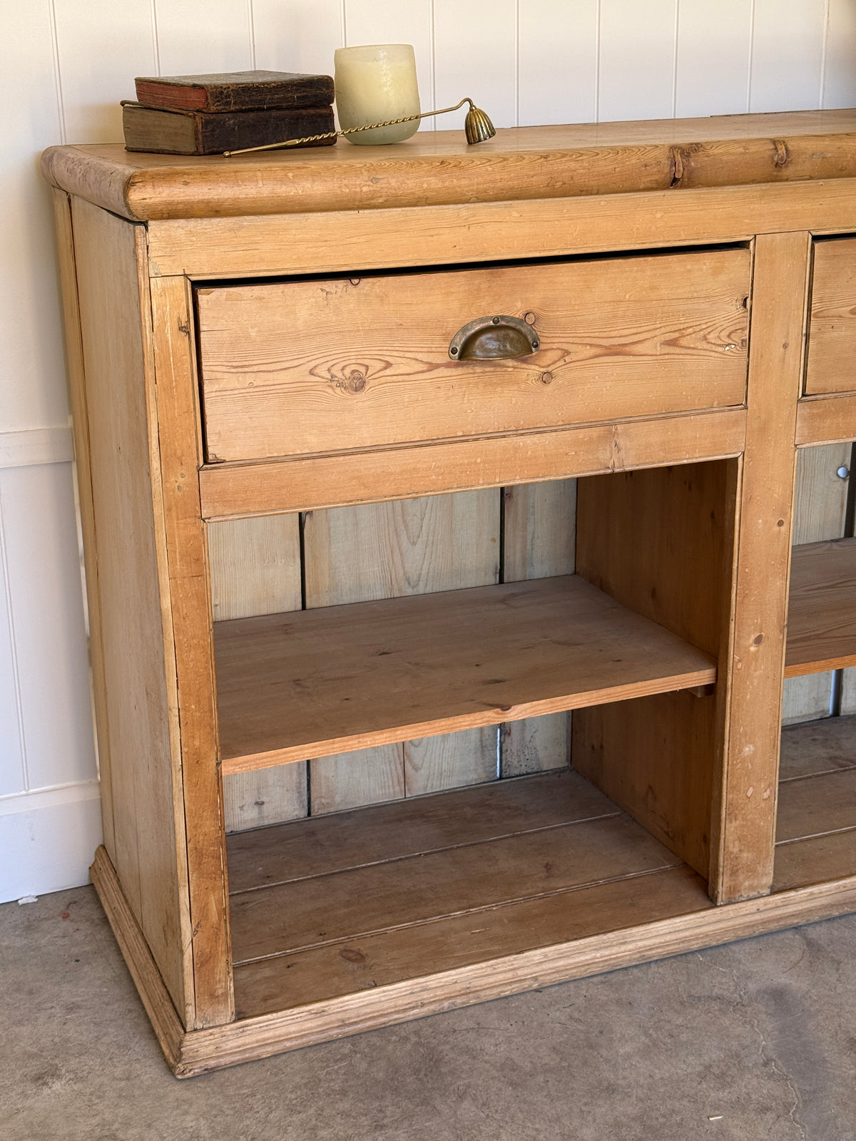 Antique English Pine Sideboard