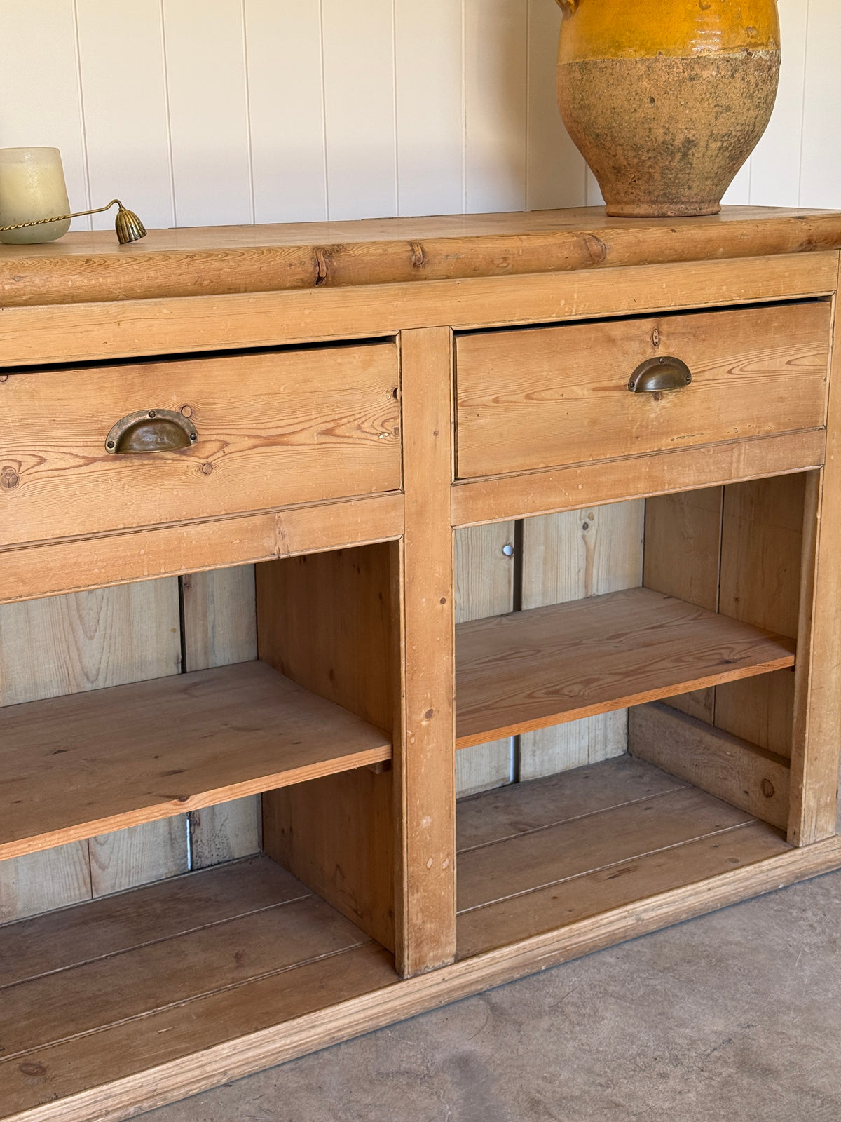 Antique English Pine Sideboard