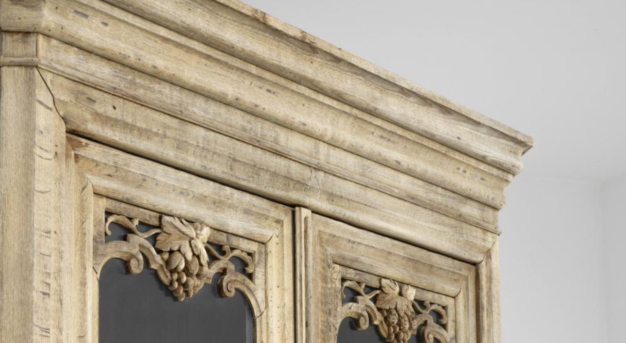 Antique Bleached French Oak Hutch (1880)