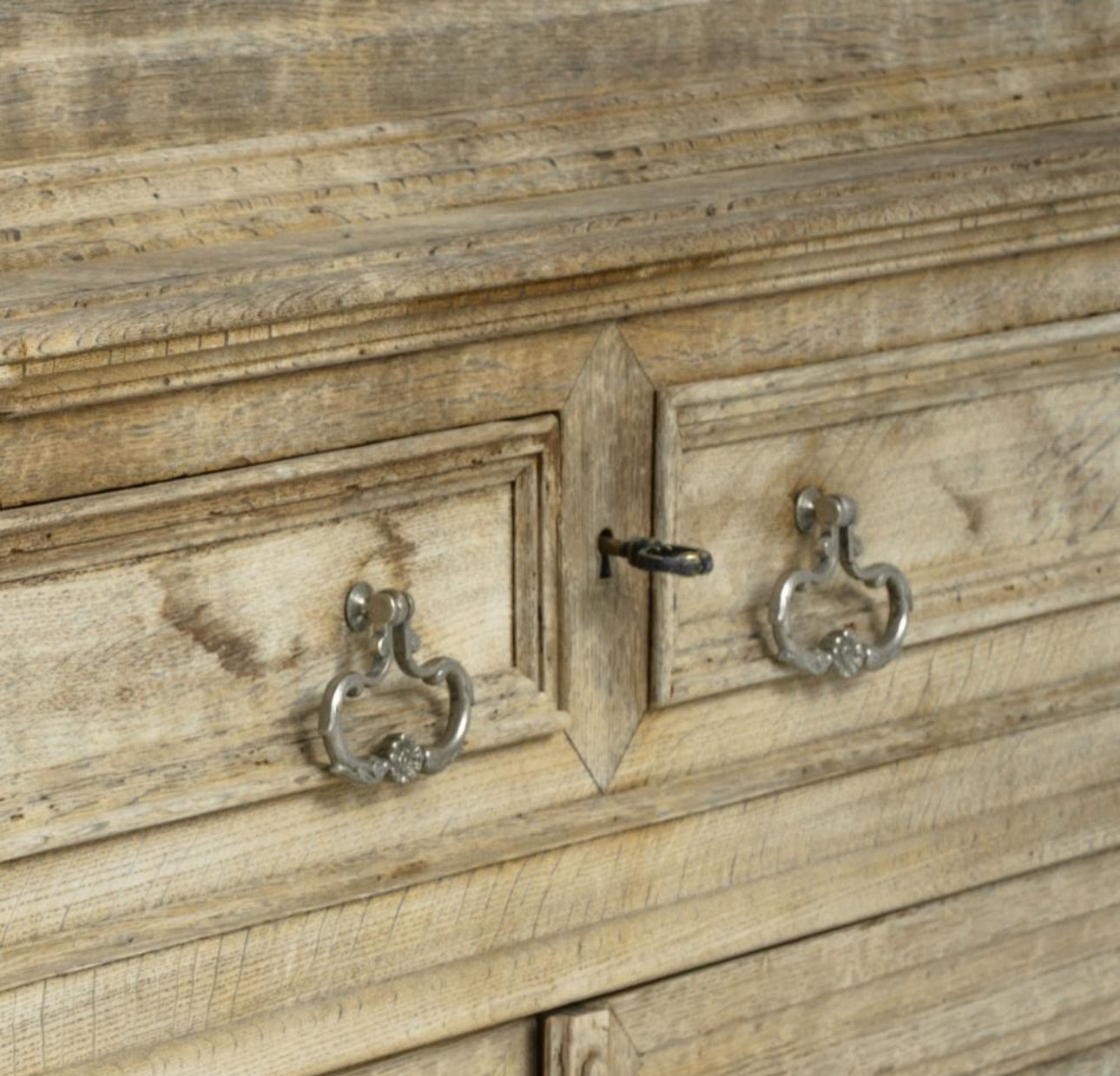 Antique Bleached French Oak Hutch (1880)