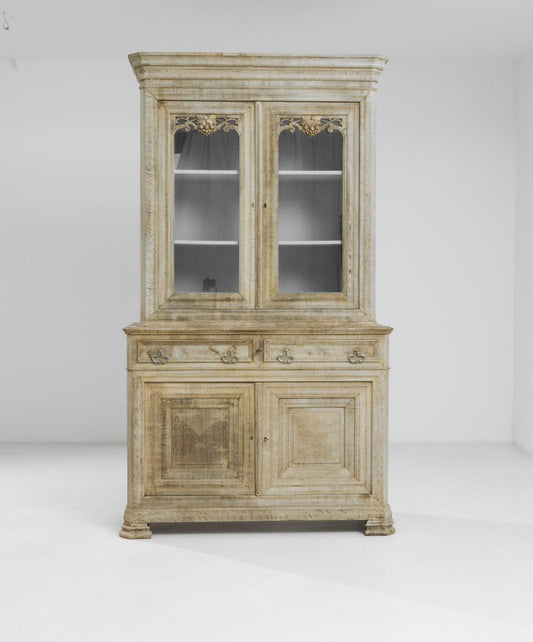 Antique Bleached French Oak Hutch (1880)