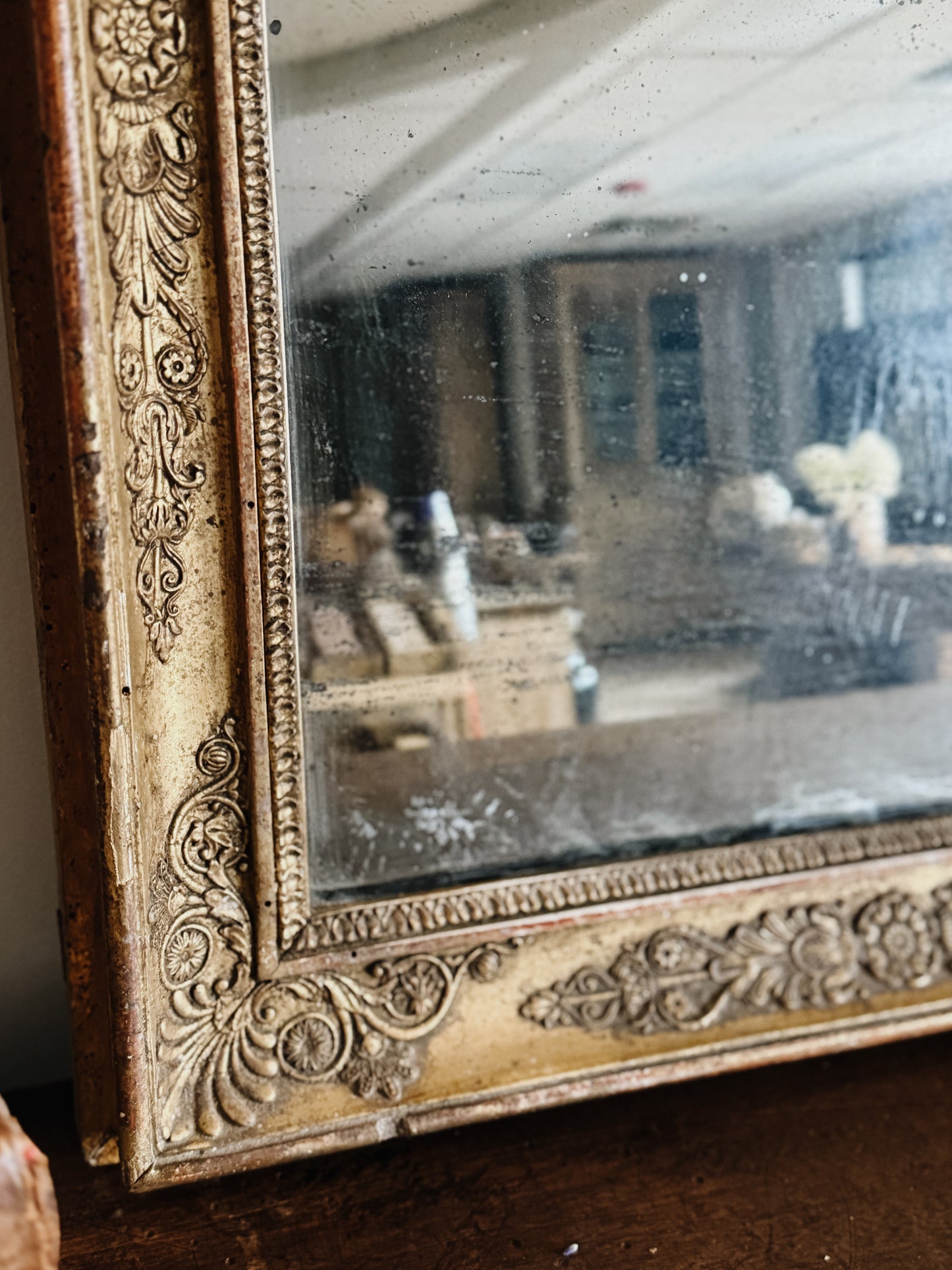 Antique French Gilded Mirror