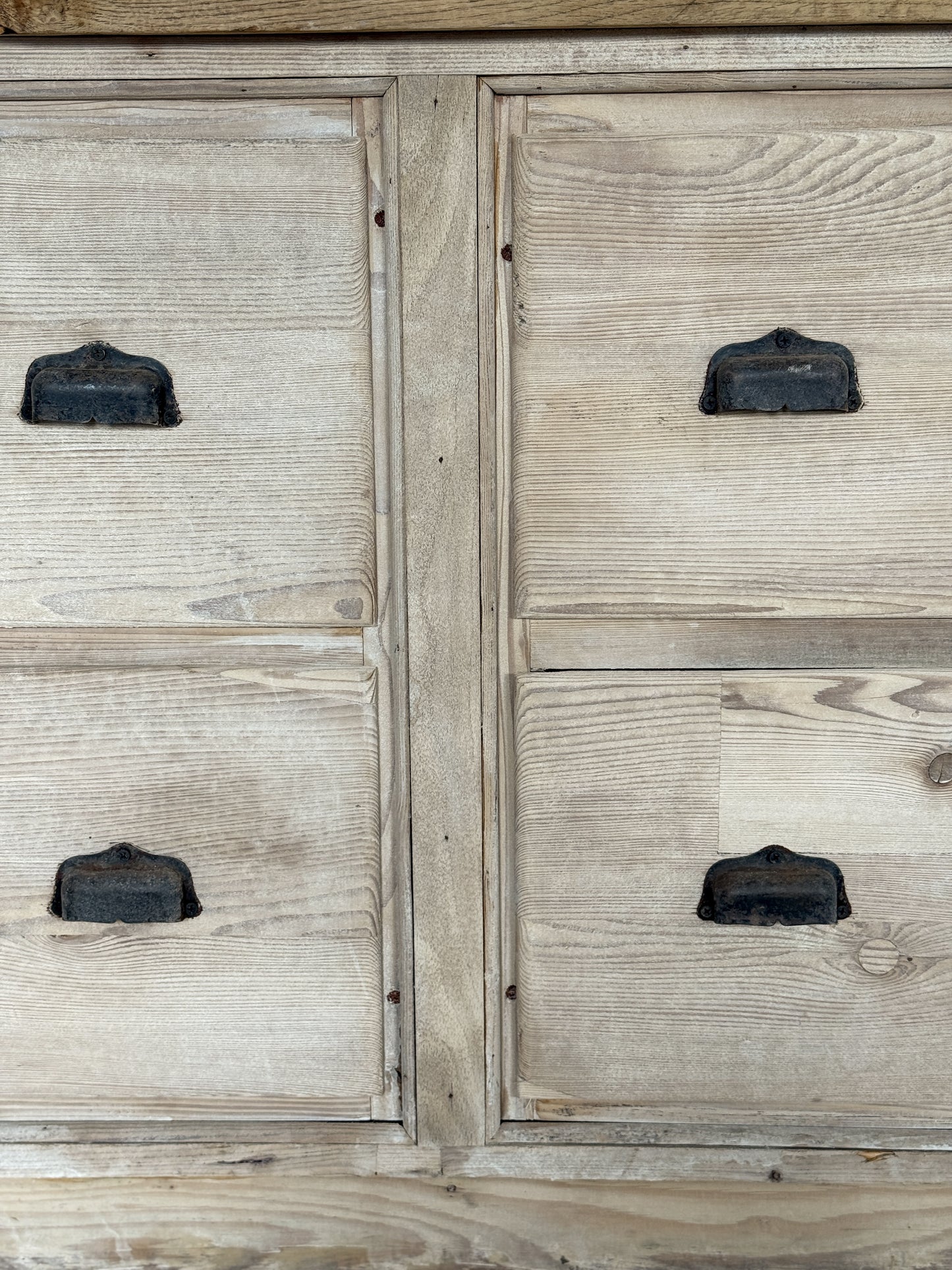 Monumental Antique French Pine & Oak Shop Counter/Sideboard