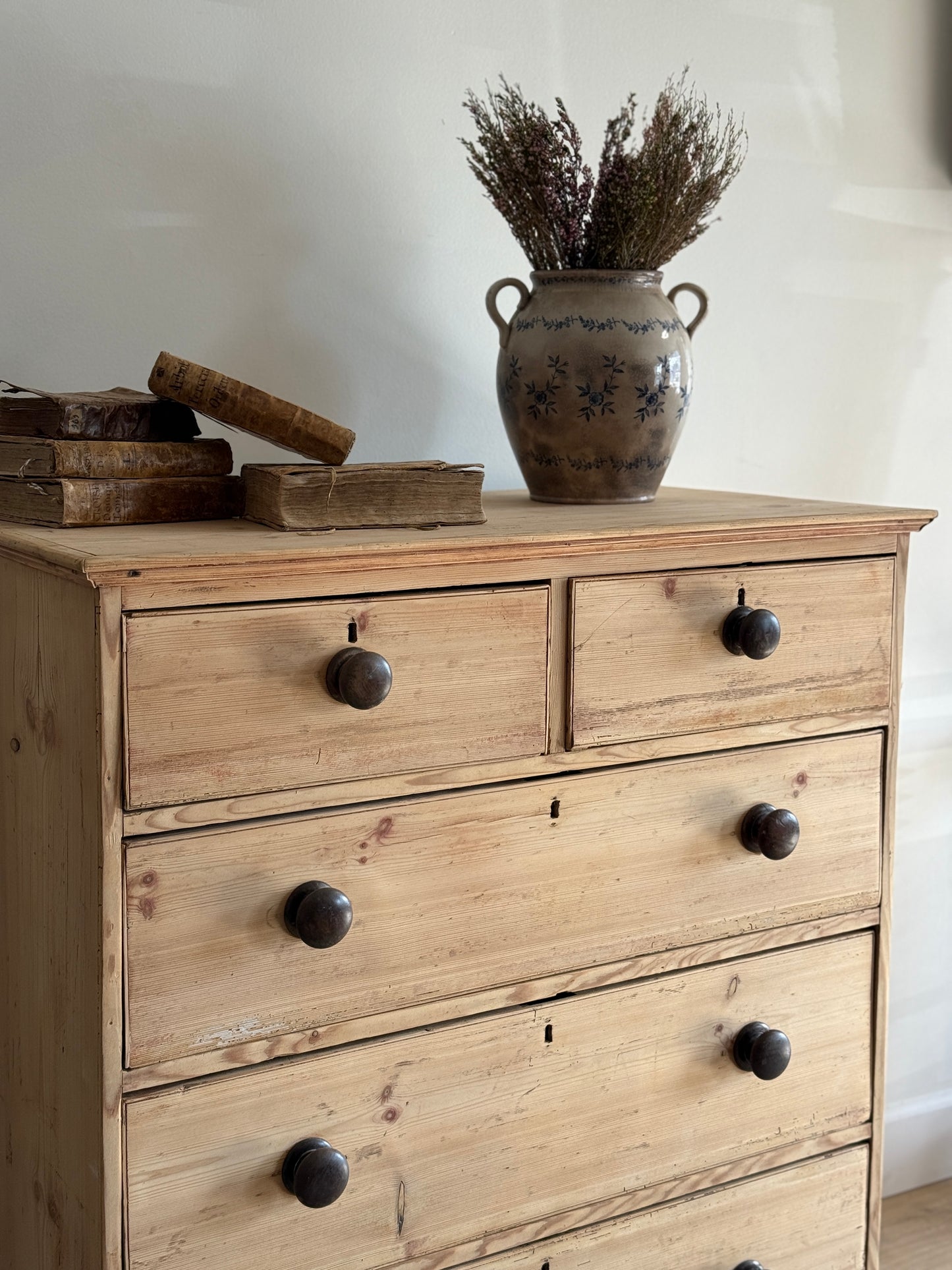 Antique English Pine Dresser/Chest of Drawers