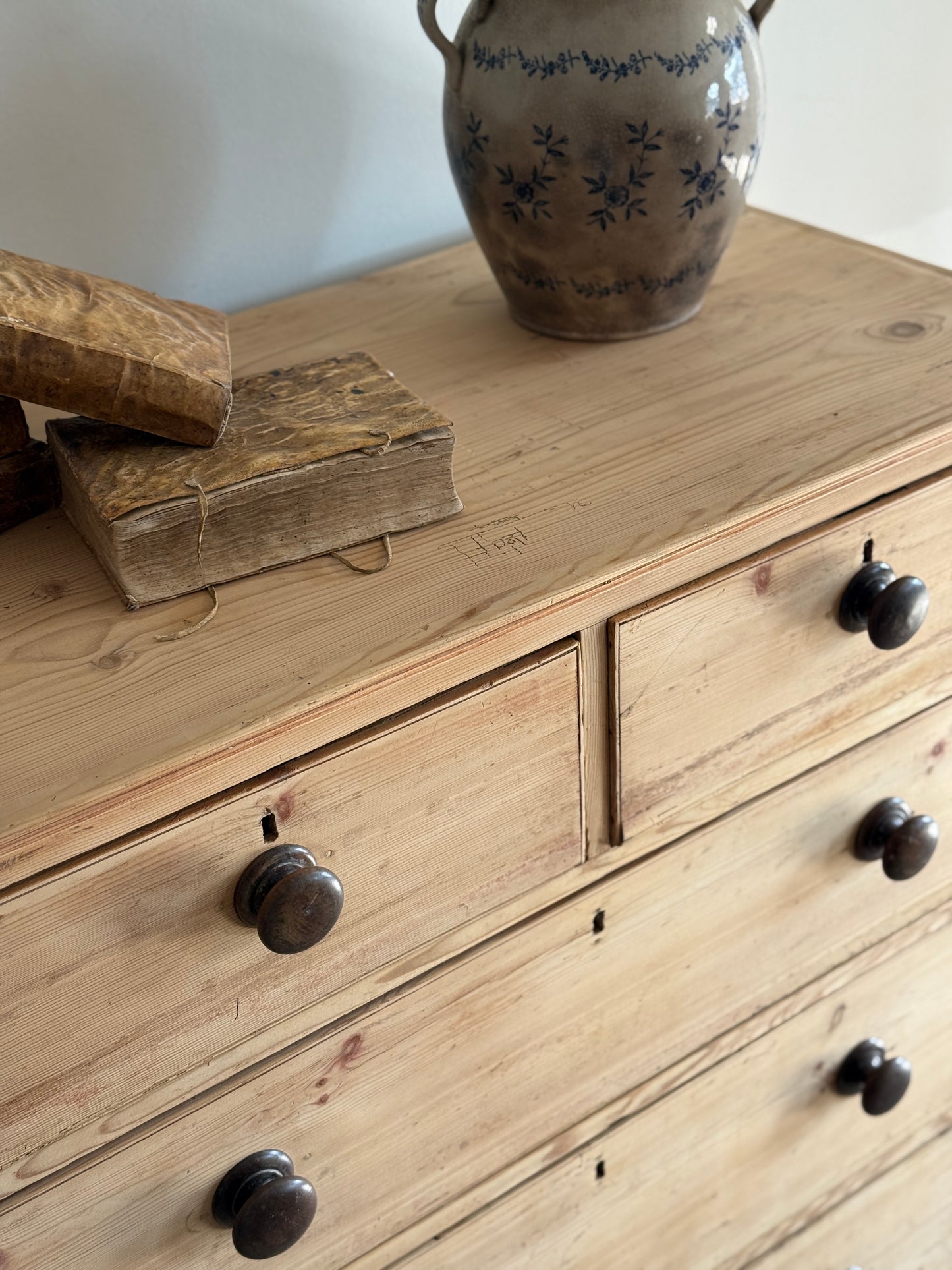 Antique English Pine Dresser/Chest of Drawers