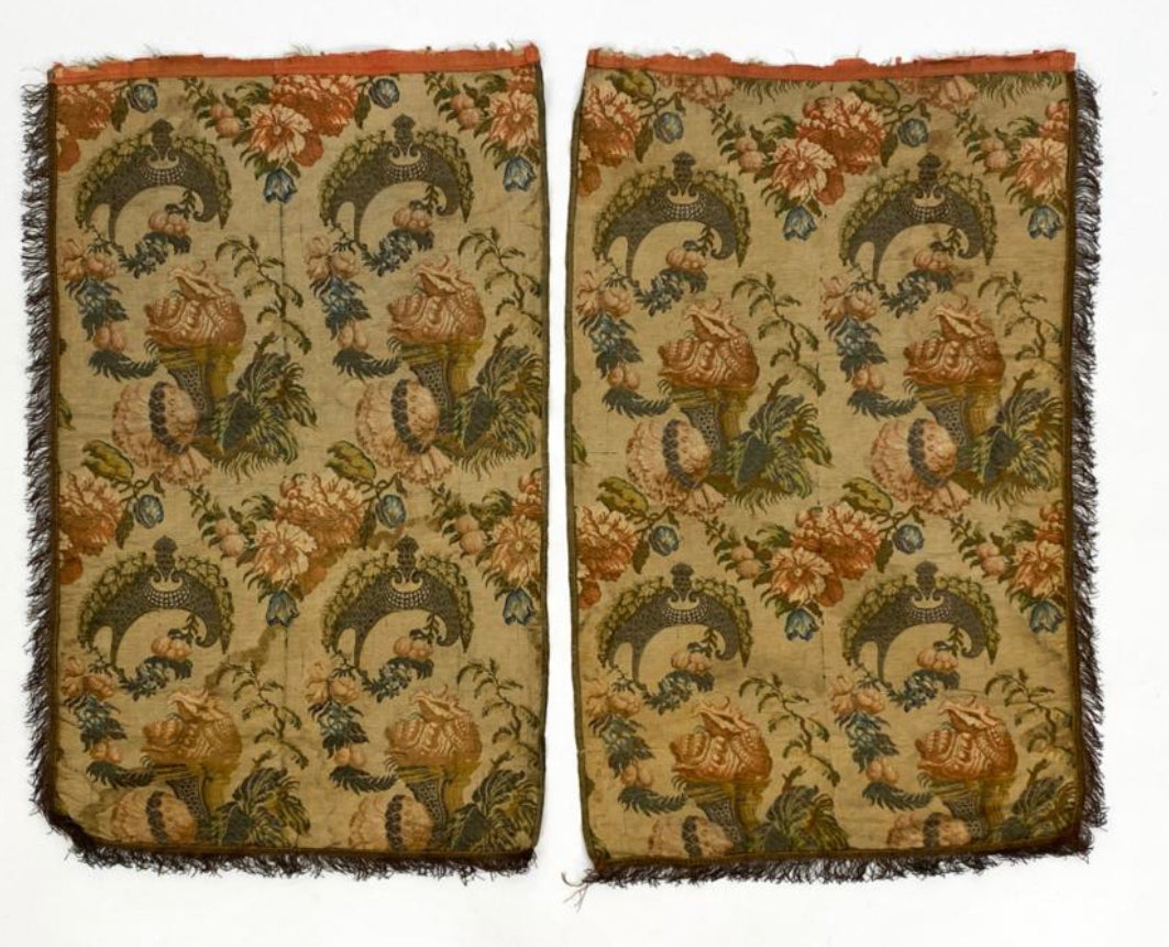 Antique Early 18th c. French Silk Brocade Panels (Pair)