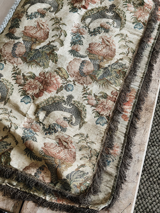 Antique Early 18th c. French Silk Brocade Panels (Pair)