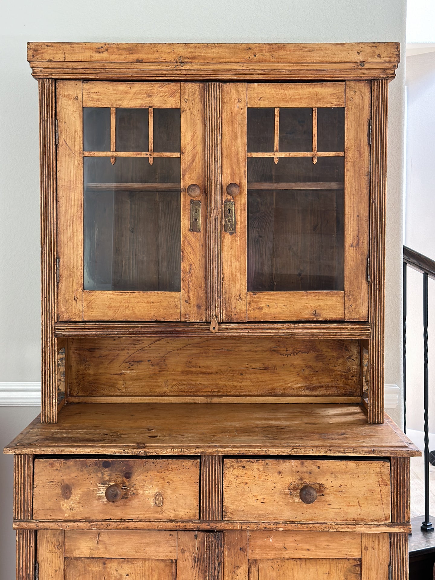 Antique Pine Hutch