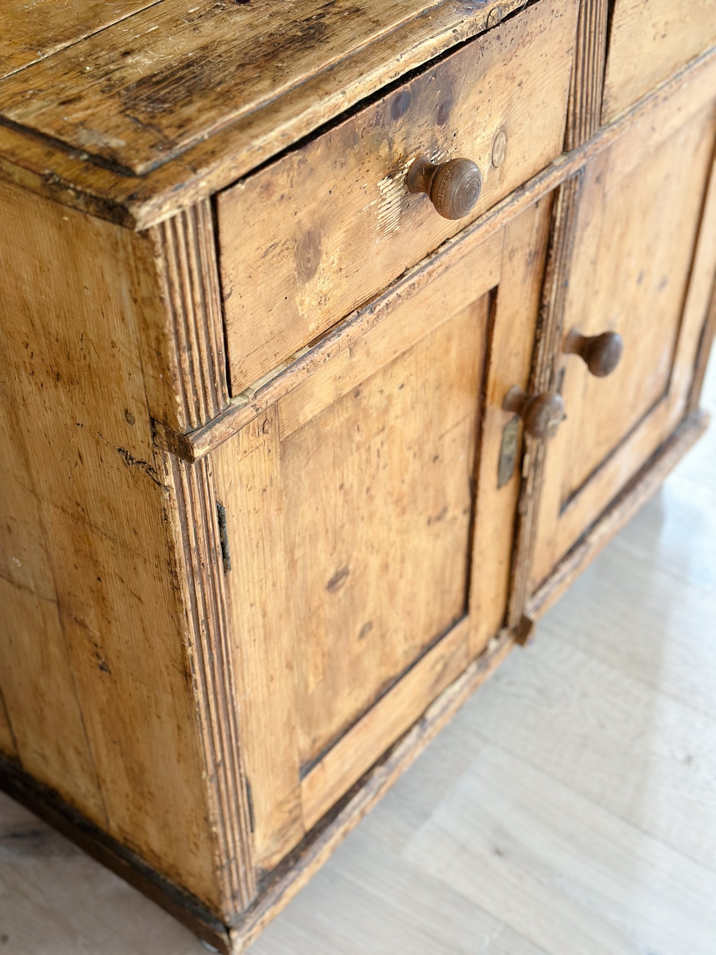 Antique Pine Hutch