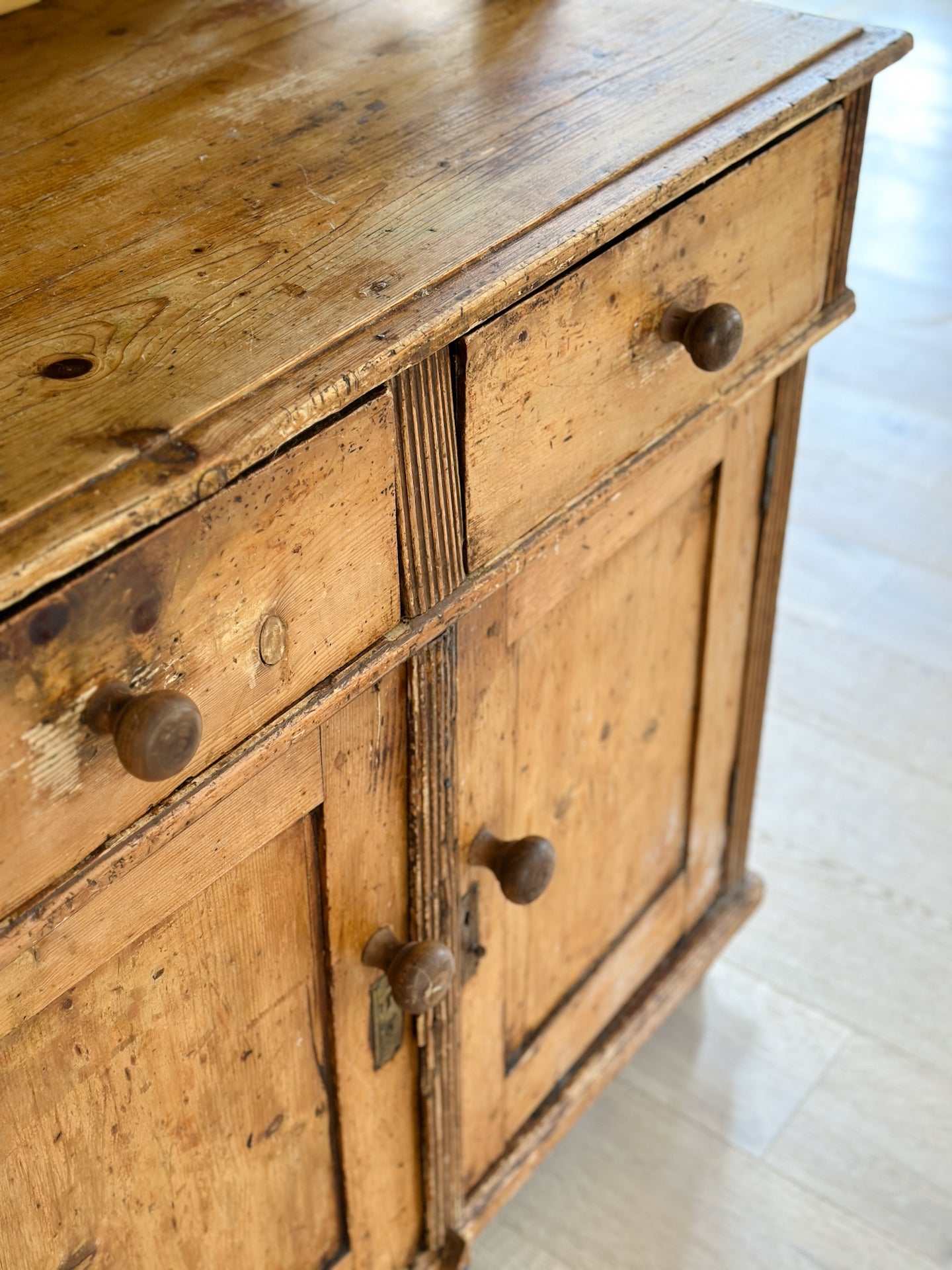 Antique Pine Hutch