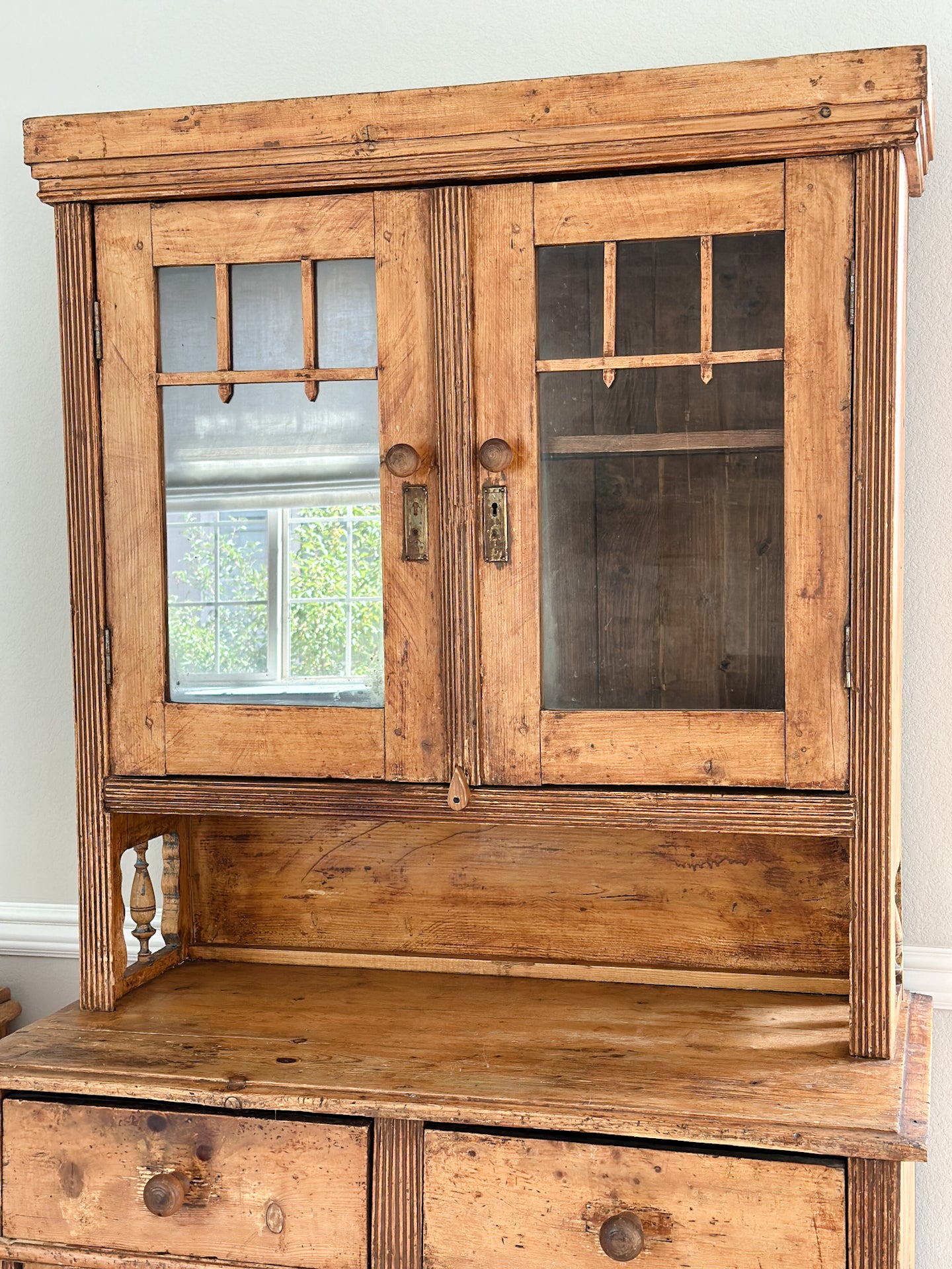 Antique Pine Hutch