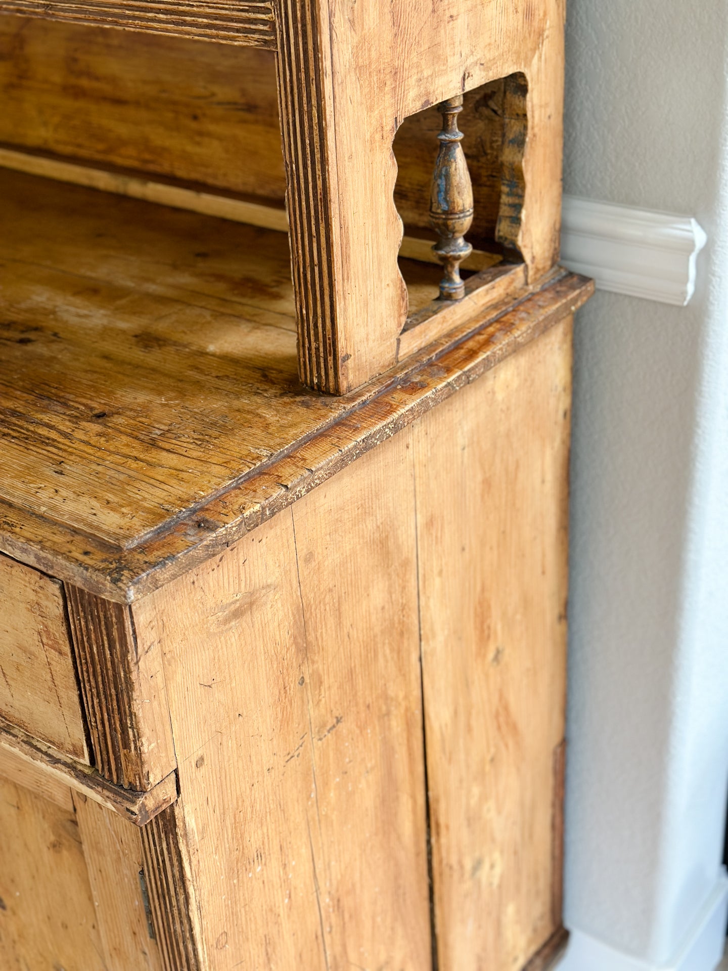 Antique Pine Hutch