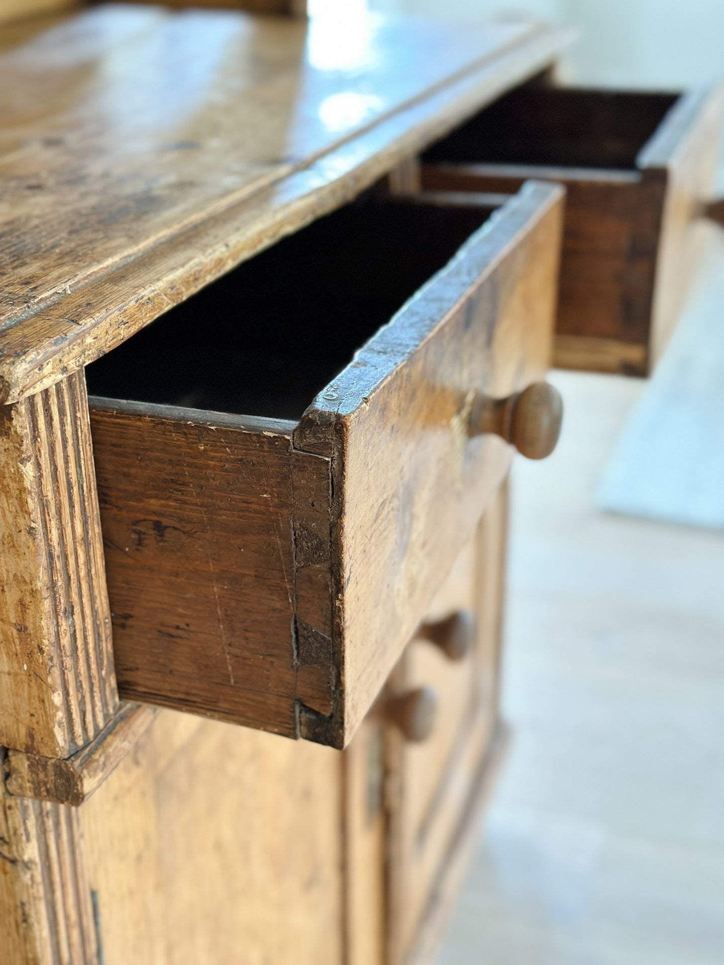 Antique Pine Hutch