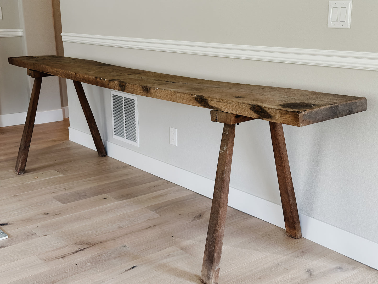 Monumental Antique French Butcher Table/Console