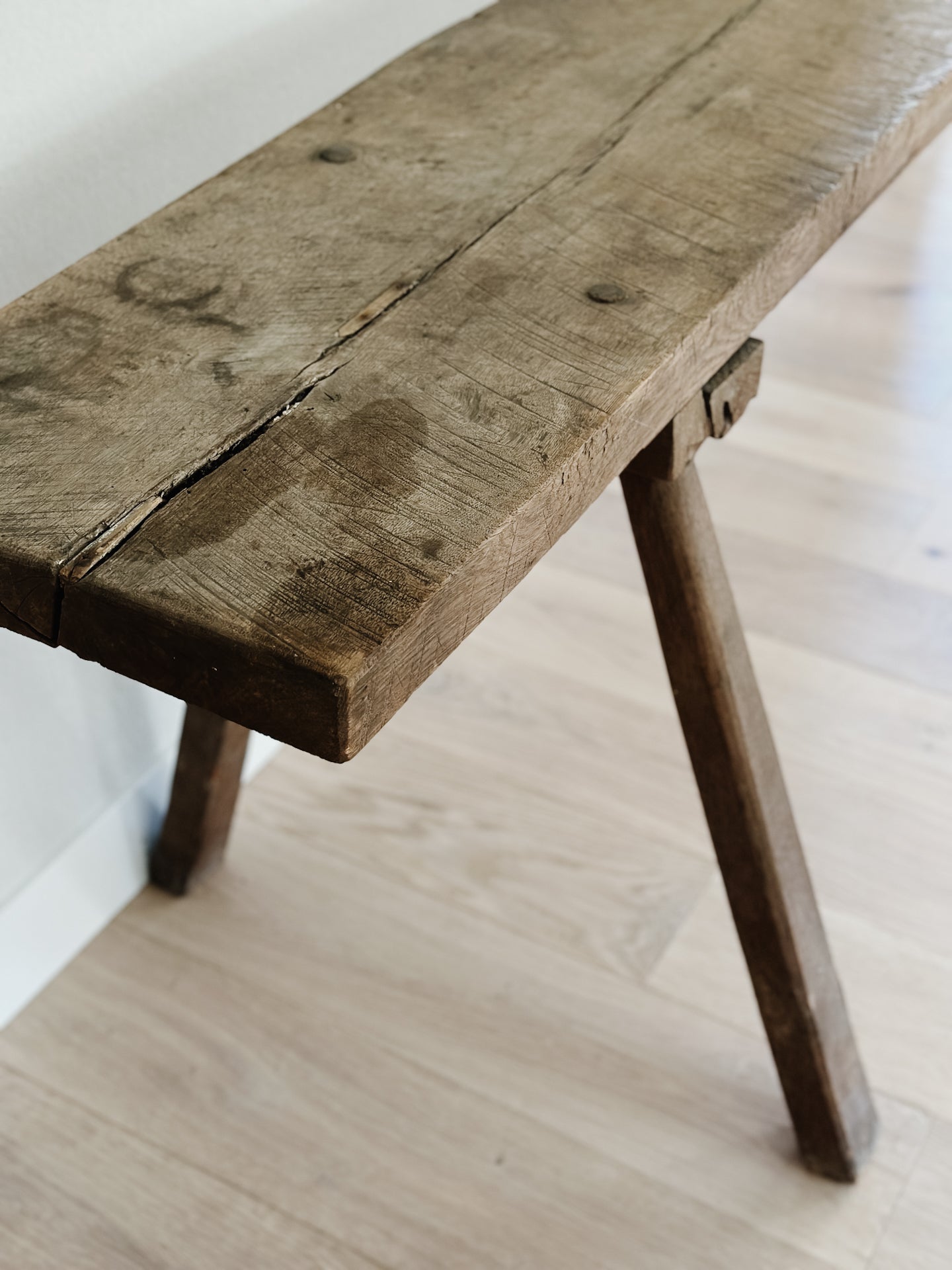 Monumental Antique French Butcher Table/Console