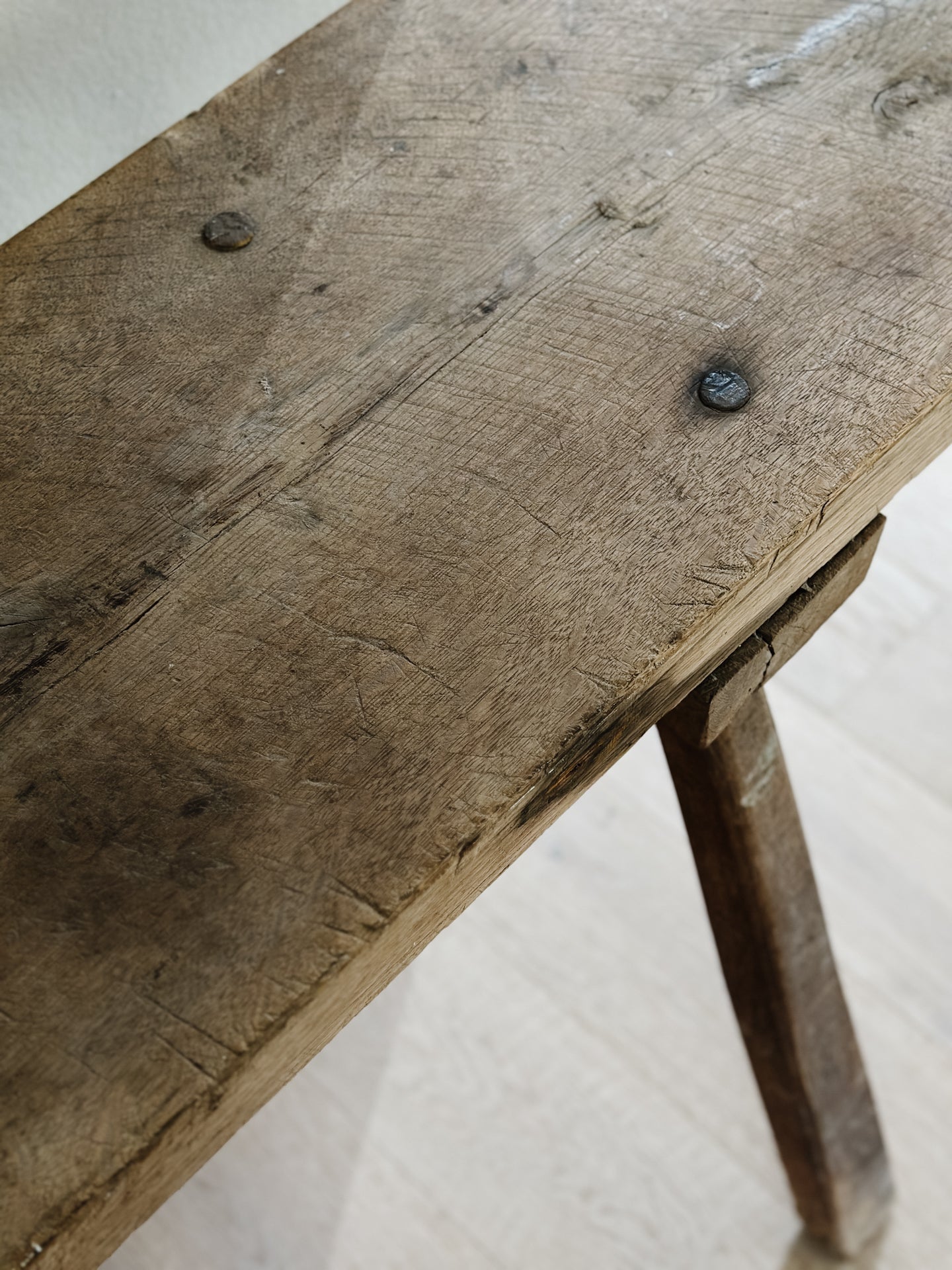 Monumental Antique French Butcher Table/Console