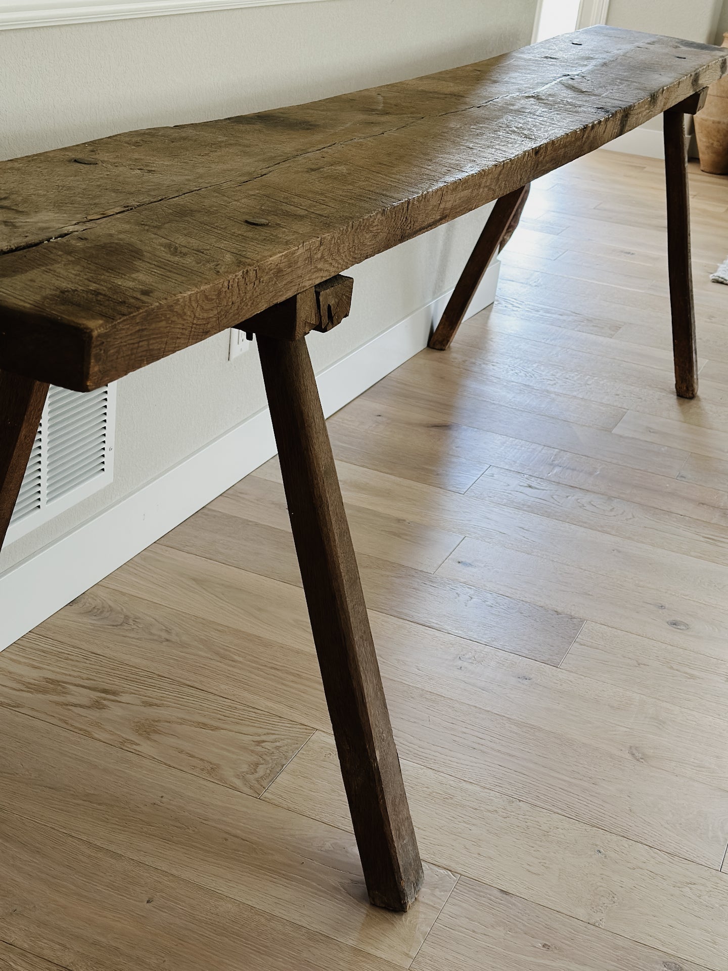 Monumental Antique French Butcher Table/Console