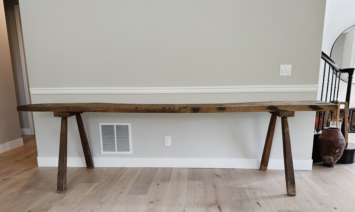 Monumental Antique French Butcher Table/Console