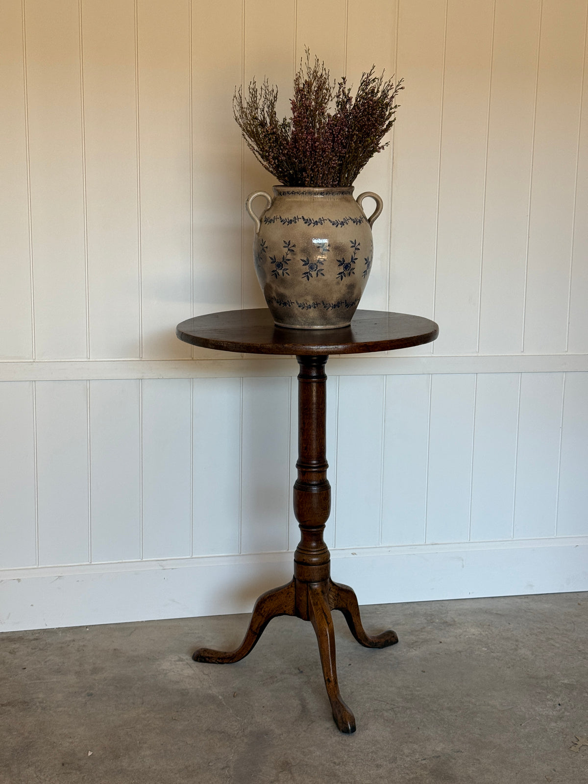 19th Century English Oak Lamp Table