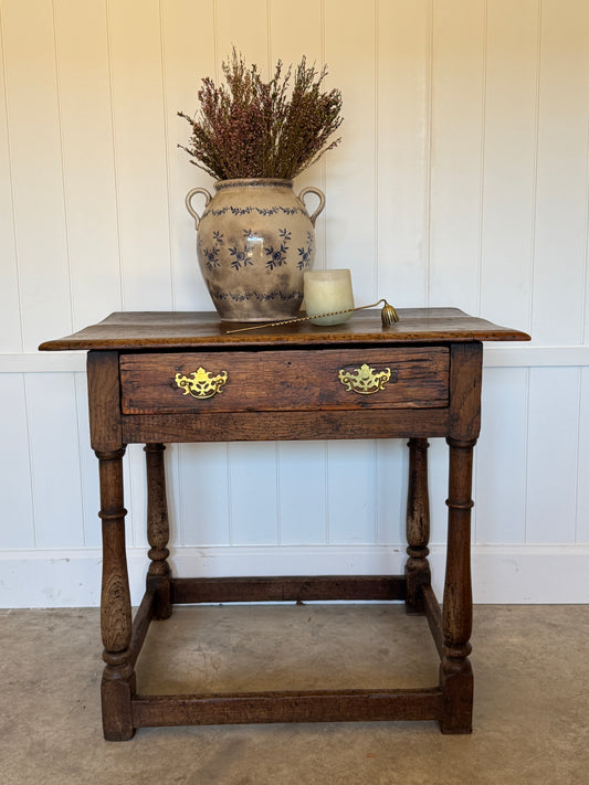 18th Century English Oak Side Table