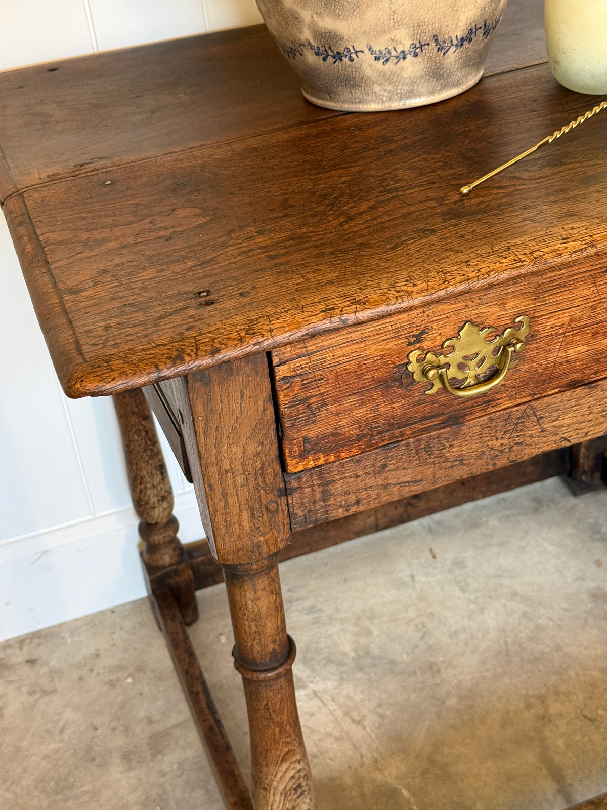 18th Century English Oak Side Table