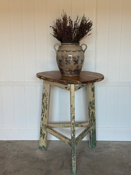 Antique Painted Leg Cricket Table
