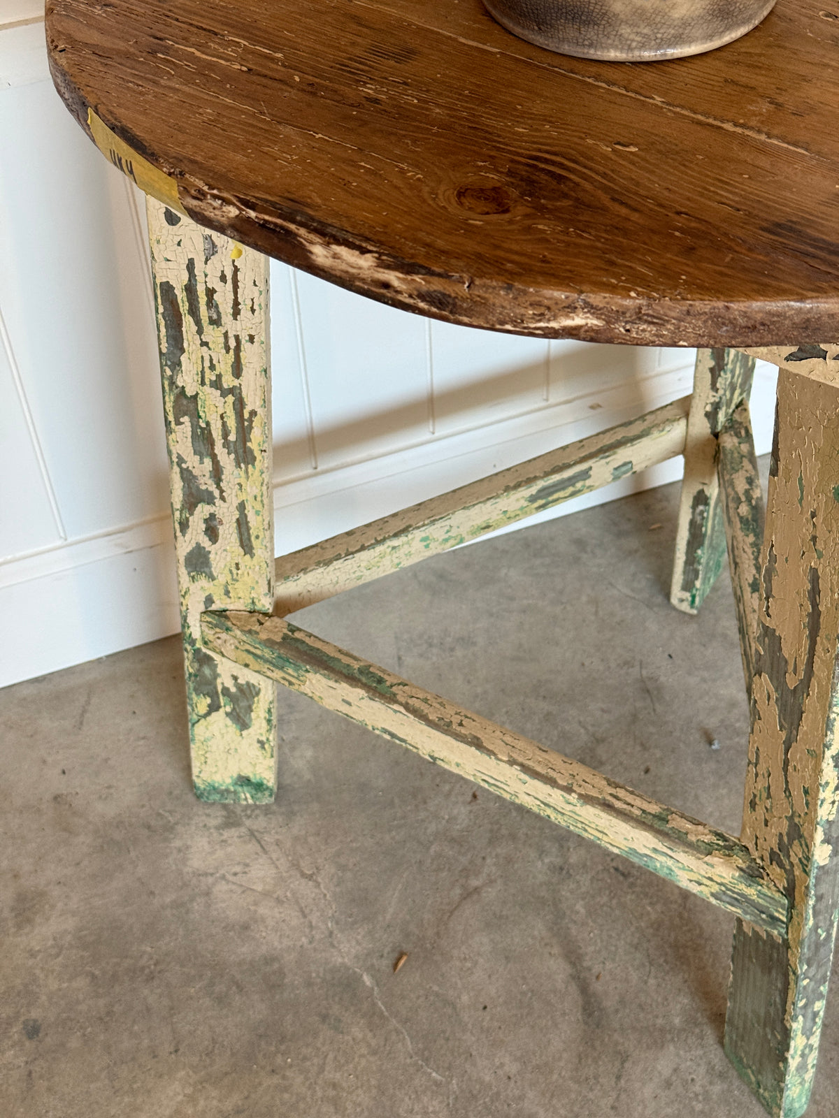 Antique Painted Leg Cricket Table